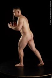 Nude Man White Short Brown Standard Photoshoot Chubby Realistic